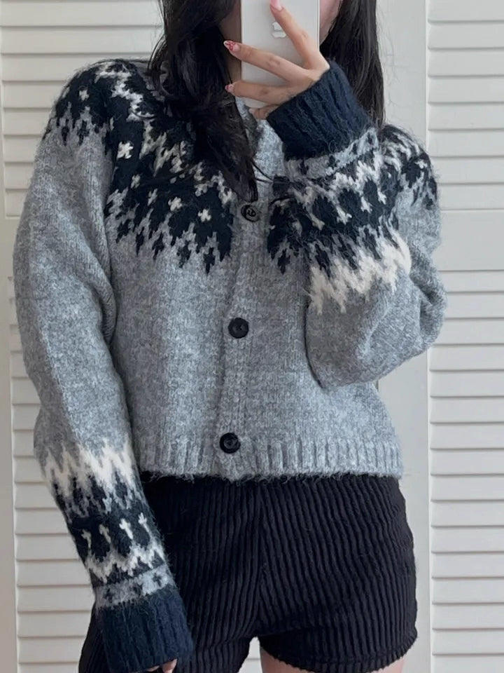 《11/7新作》ジャガードニットカーディガン