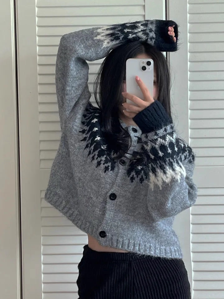 《11/7新作》ジャガードニットカーディガン