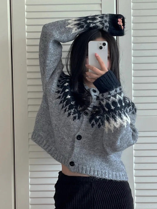 《11/7新作》ジャガードニットカーディガン