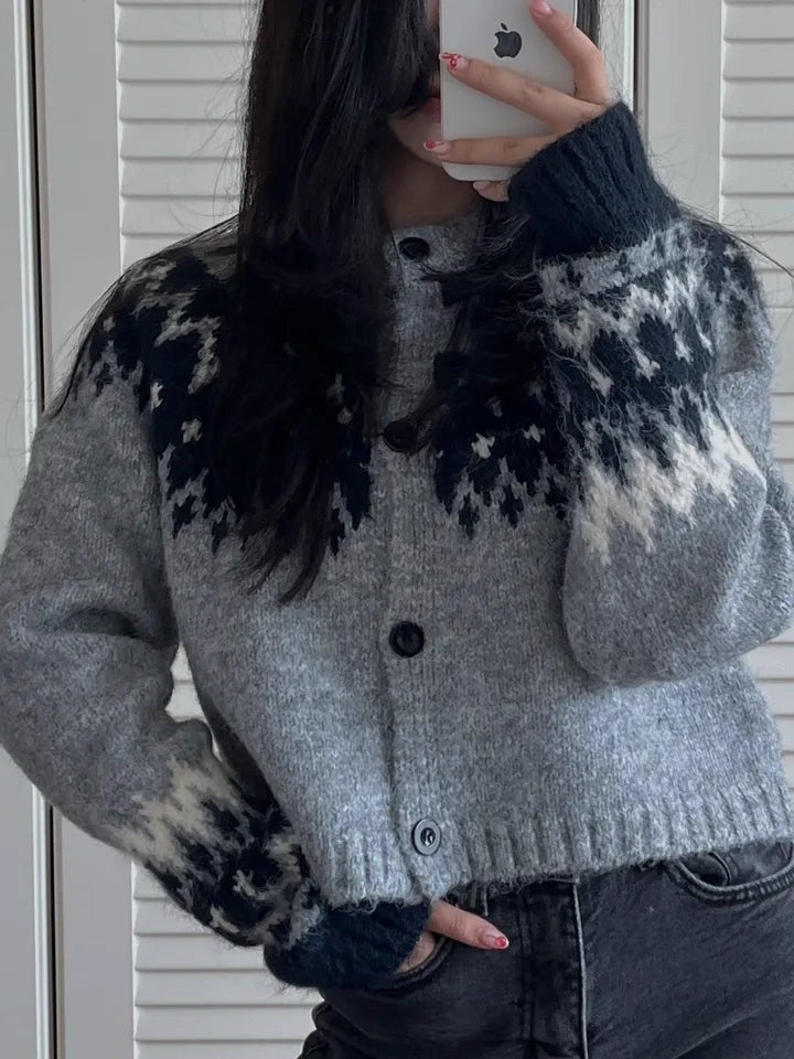 《11/7新作》ジャガードニットカーディガン