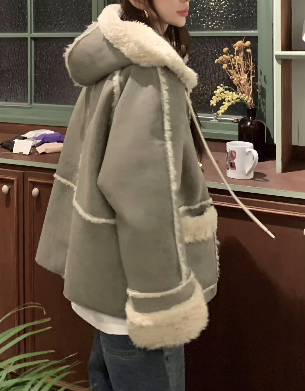 《11/7新作》フェイクムートンボアジャケット