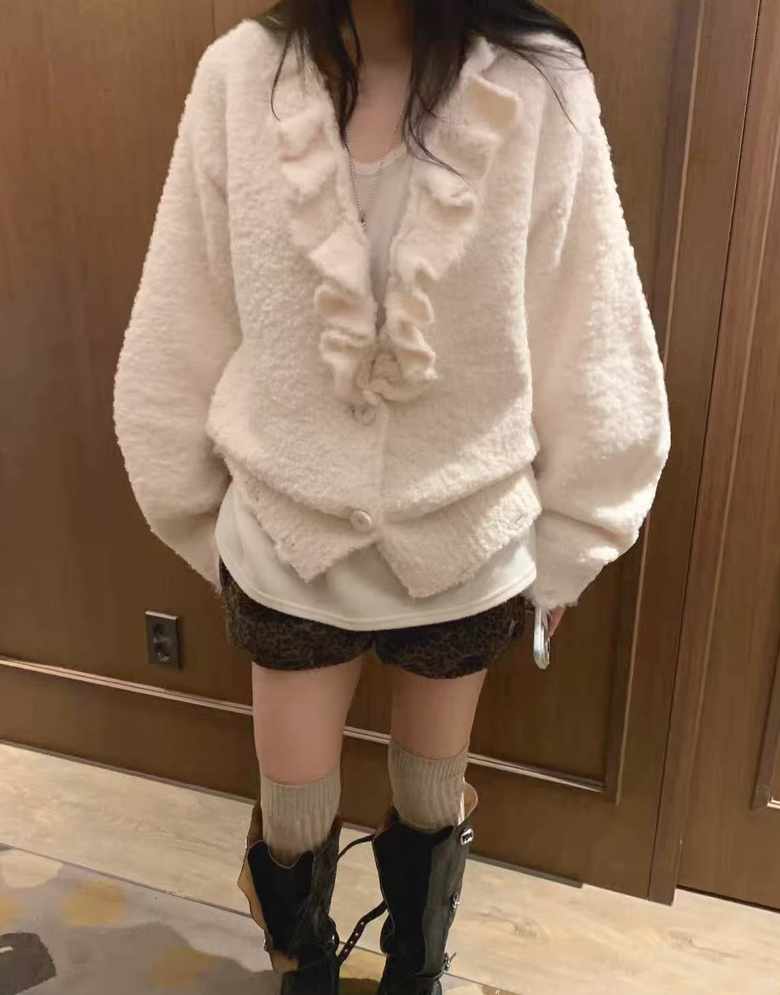 《11/28新作》フリルニットカーディガン