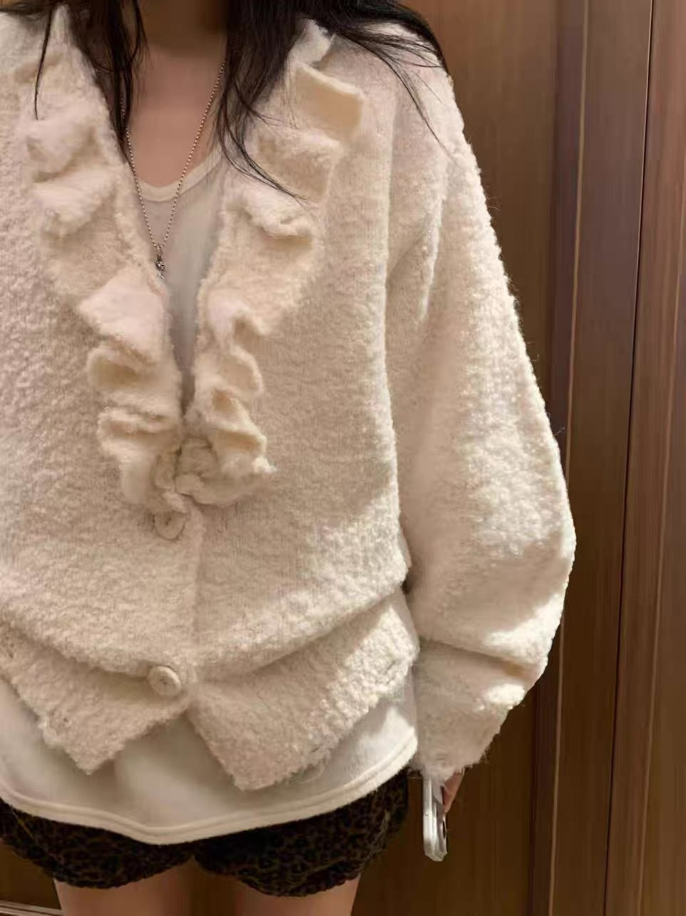 《11/28新作》フリルニットカーディガン