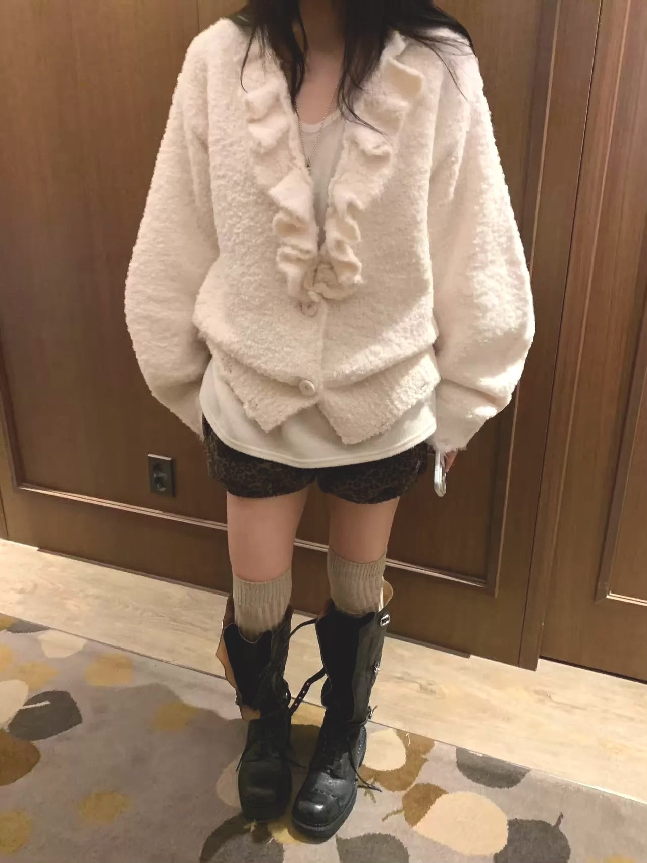 《11/28新作》フリルニットカーディガン