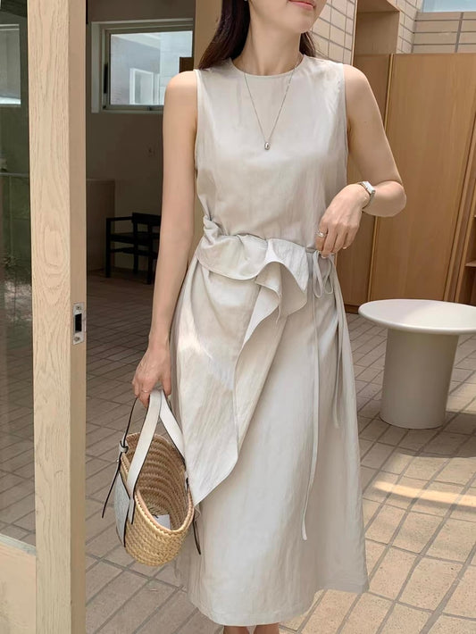 ラップデザインノースリーブワンピース