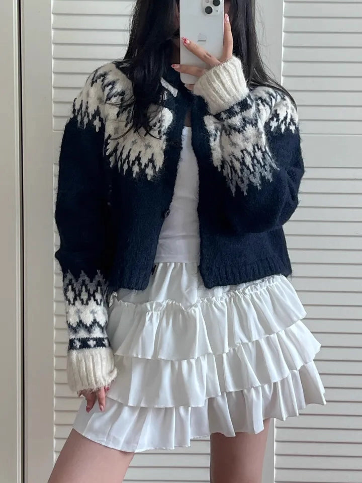 《11/7新作》ジャガードニットカーディガン