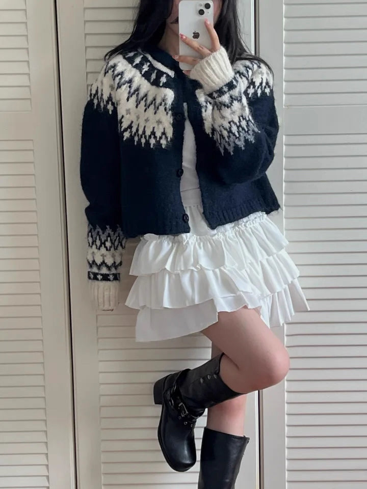 《11/7新作》ジャガードニットカーディガン