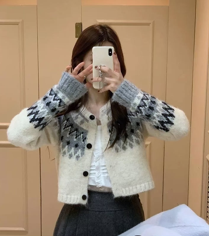 《11/7新作》ジャガードニットカーディガン