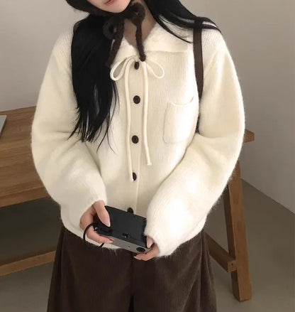 《10/17新作》リボンニットカーディガン