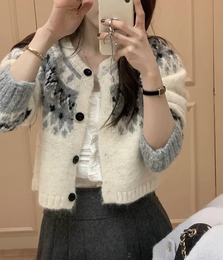 《11/7新作》ジャガードニットカーディガン