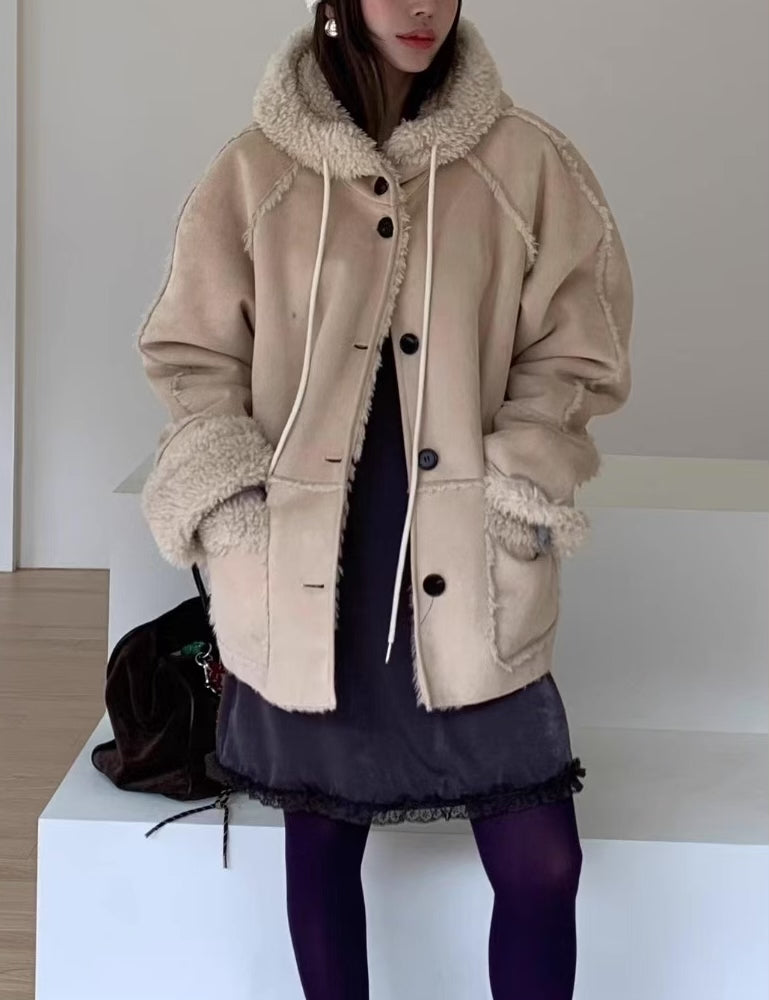 《11/7新作》フェイクムートンボアジャケット