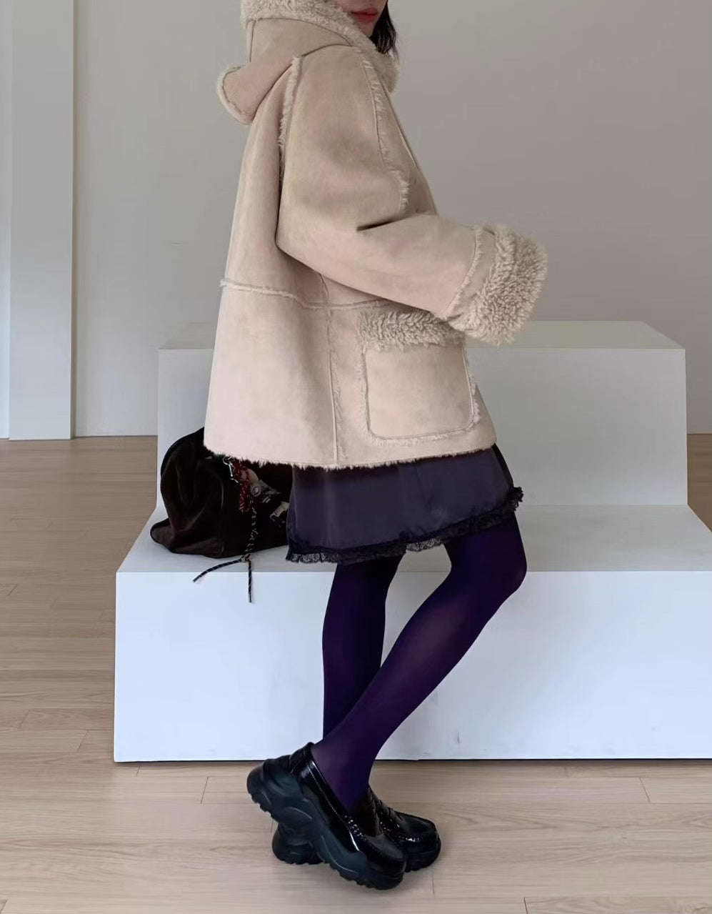 《11/7新作》フェイクムートンボアジャケット