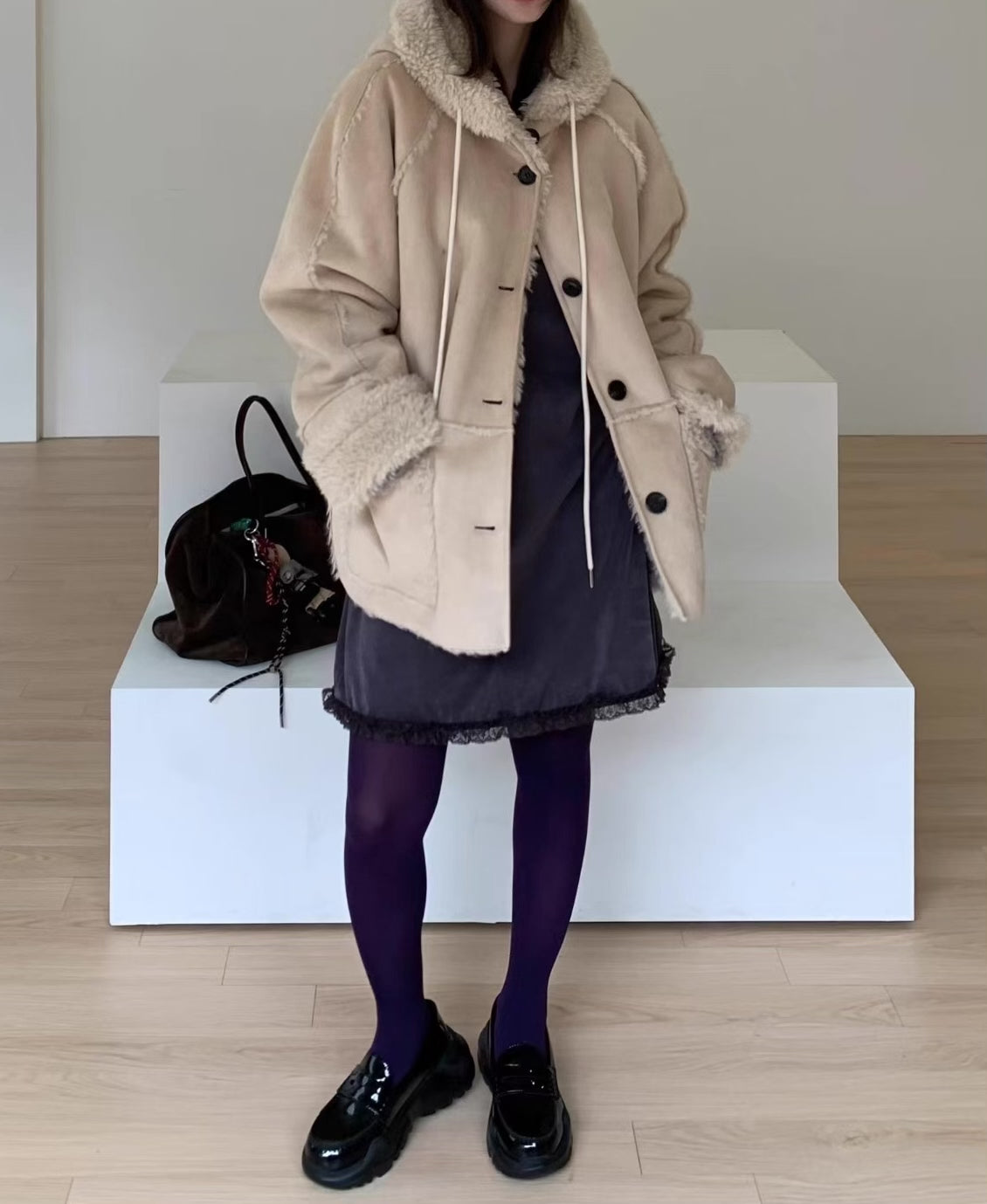 《11/7新作》フェイクムートンボアジャケット