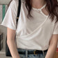 アシメカッテイングカシュクールテレコトップス