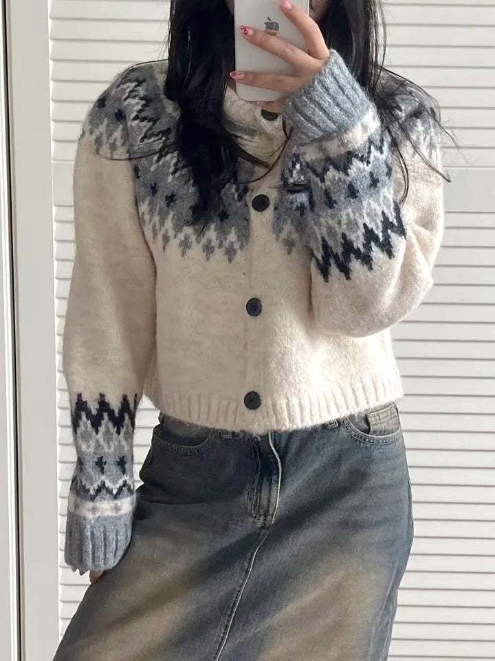 《11/7新作》ジャガードニットカーディガン