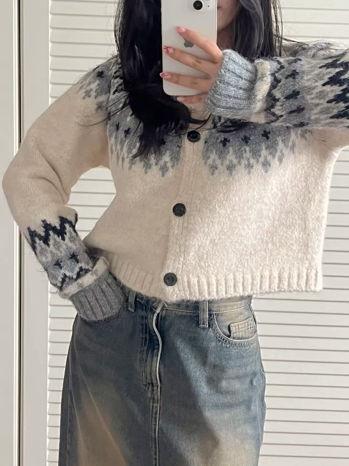 《11/7新作》ジャガードニットカーディガン