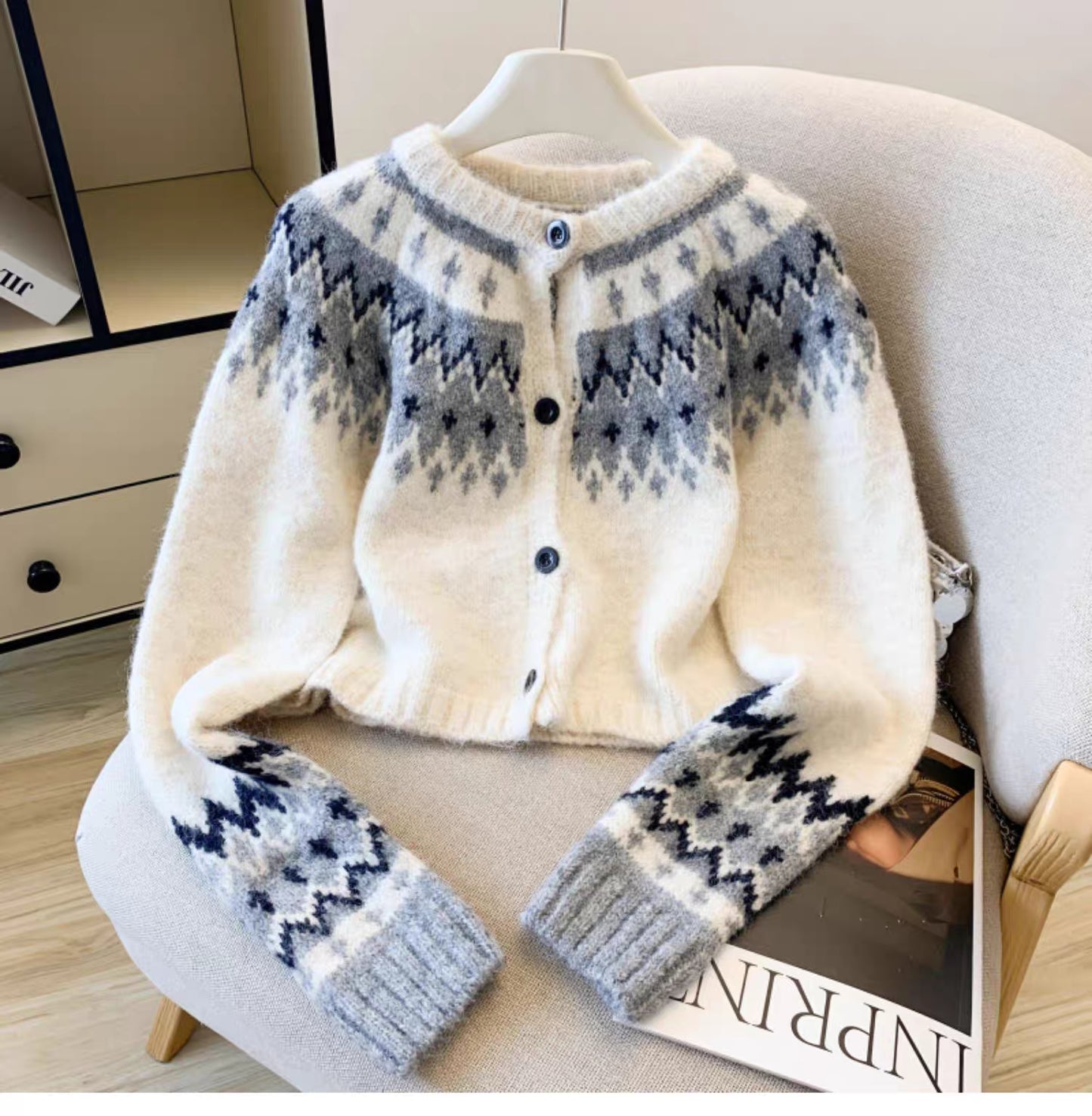 《11/7新作》ジャガードニットカーディガン