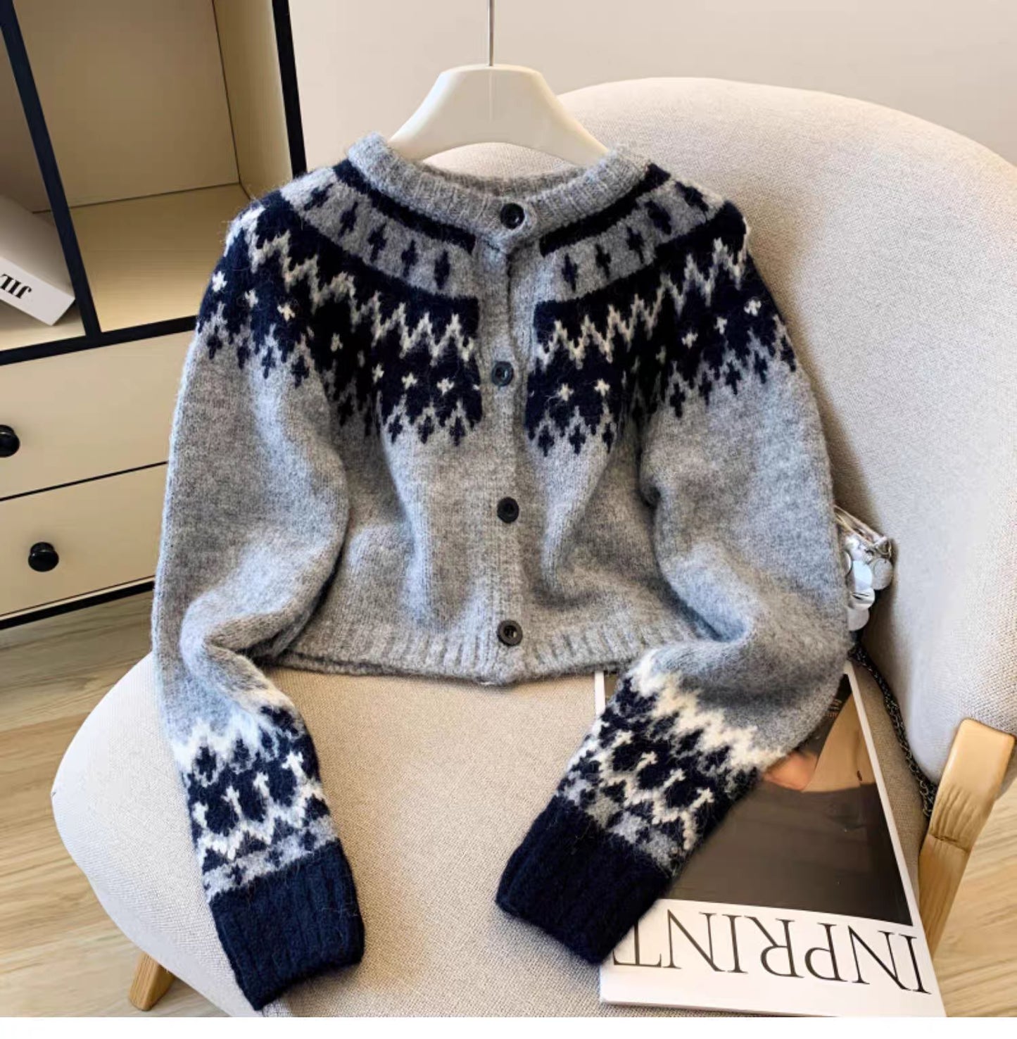 《11/7新作》ジャガードニットカーディガン