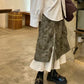 【Stock item】ボタニカルパターンレイヤードスカート